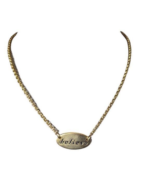 Cynthia Garrett Women's Gold Plated Believe Necklace 16" - Picture 2 of 5